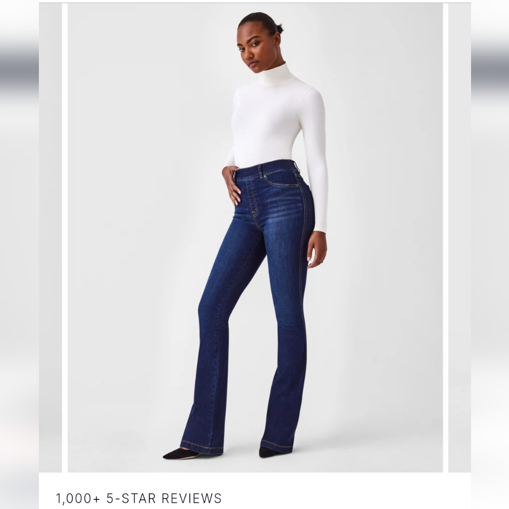 Spanx flare jeans midnight shade